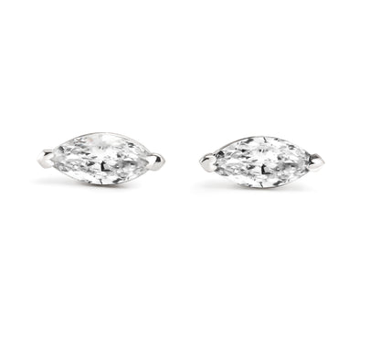 14k 0.50 carat Marquise Diamond Studs