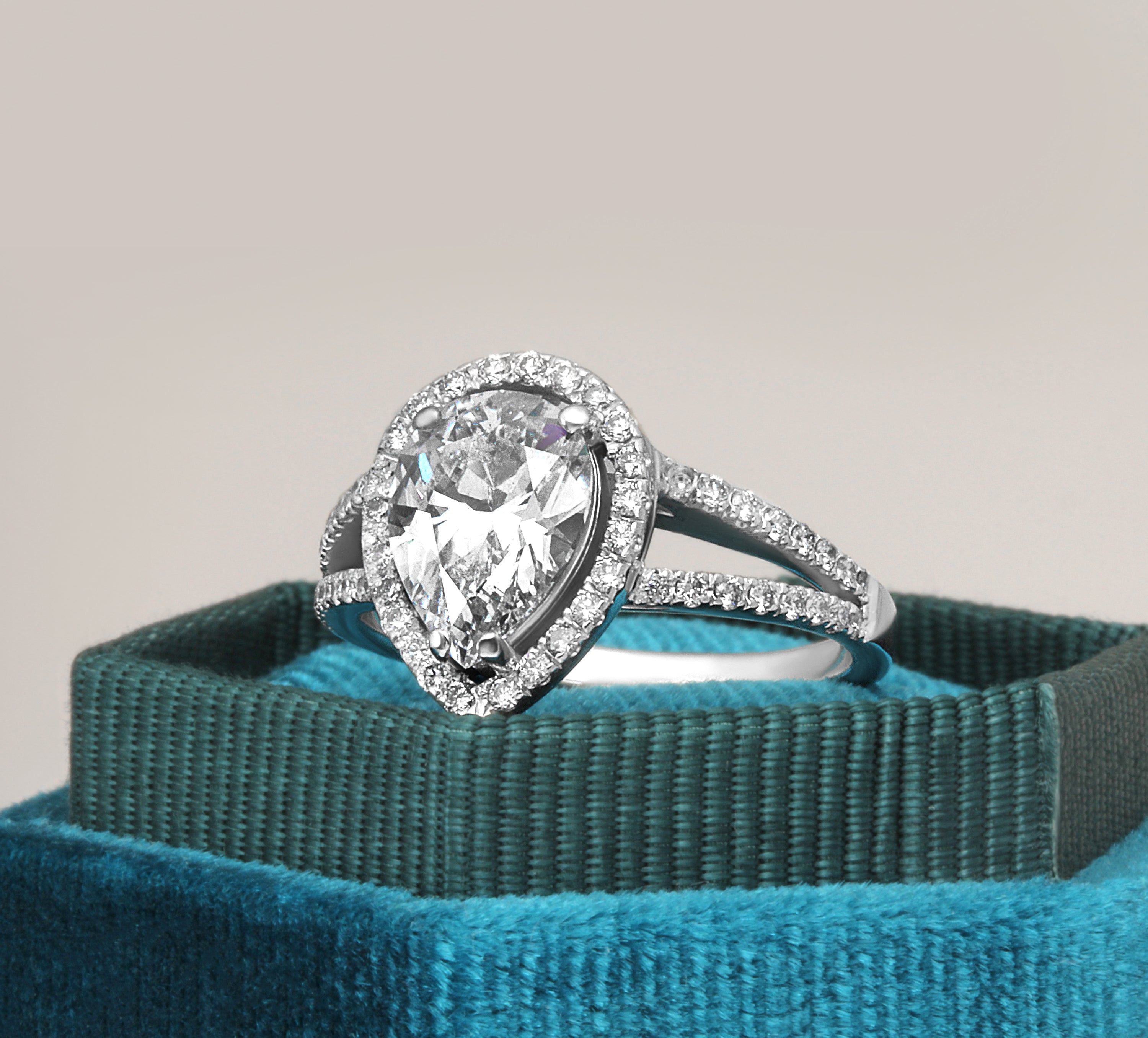 1.60 Carat Three Stone Oval Engagement Ring